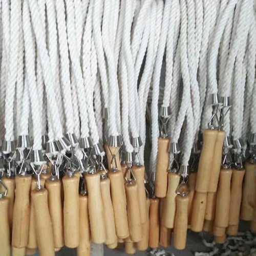 Multi-person student skipping rope wholesale cross-border group hemp rope wooden handle collective skipping large rope high school entrance examination group long skipping rope