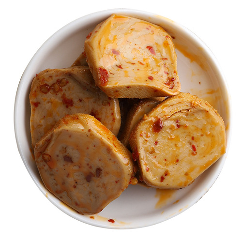 Longyongsi Vegetarian Bean Scrambled Egg Roll 100g Bagged Spicy Five-Spice Famous Snack Bulk Snack Manufacturer Wholesale