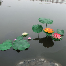 仿真荷叶莲叶EVA浮水荷花水池鱼缸池塘造景装饰表演道具厂家直供