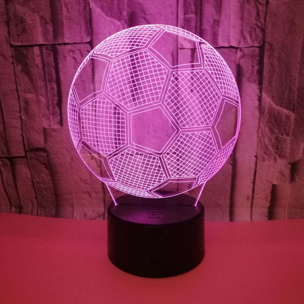 Lámpara de Escritorio LED 3D con Logotipos de los Cinco Grandes Equipos de Fútbol Transfronterizos, Real Madrid y Manchester United, Personalizable, Regalo Creativo, Luz Nocturna