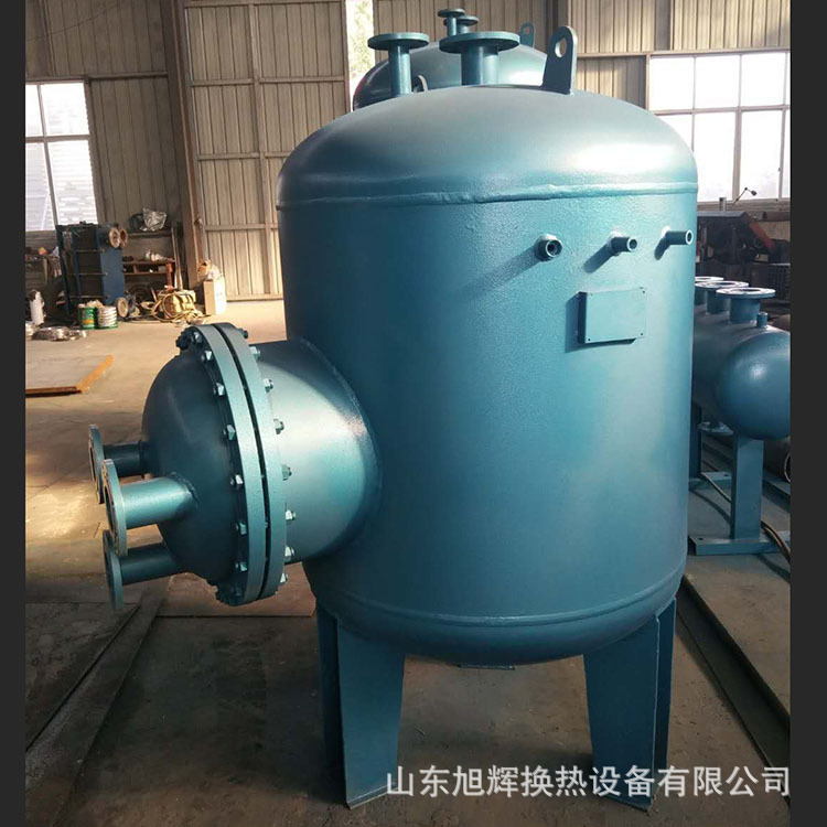 碳钢外壳内衬不锈钢导流型容积式换热器 浮动盘管半容积式换热器