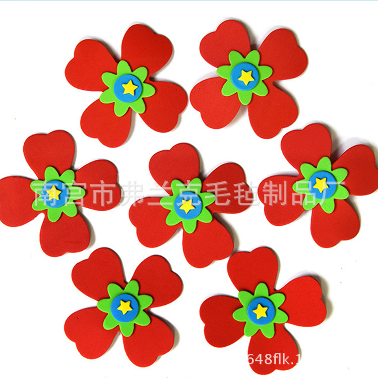 毛毡厂家幼儿园挂件毛毡花朵   儿童卡通花朵毛毡彩拉现货批发