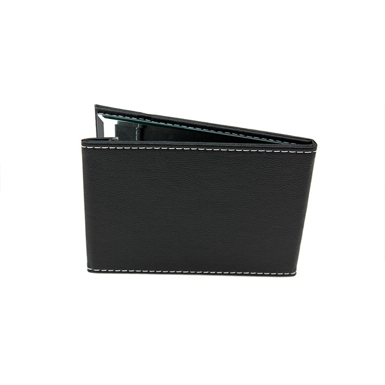 Espejo de almacenamiento plegable Yaliang espejo de papel de cuero PU espejo de maquillaje HD espejo de escritorio de dormitorio estudiantil personalizado