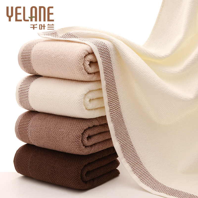 Cross-border export forged Jacquard honeycomb cotton bath towel plain thickened 400g gift box printed logo Cross-border export forged Jacquard honeycomb cotton bath towel plain thickened 400g gift box printed logo
