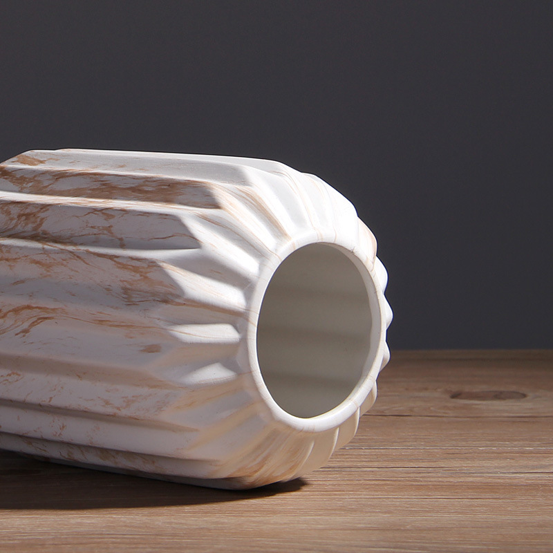 Estilo nórdico florero de cerámica decoración moderna minimalista hogar sala de estar TV gabinete de mármol suave decoración al por mayor