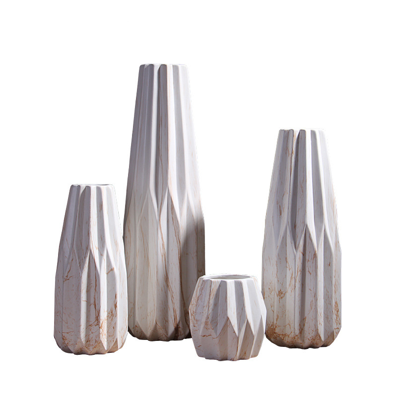 Nórdico simple cerámica decoración hogar sala de estar vino gabinete decoración creativa marbling decoración al por mayor