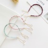 Fresh hair accessory, earrings, headband, cloth, pendant, Japanese and Korean, simple and elegant design, flowered, wholesale