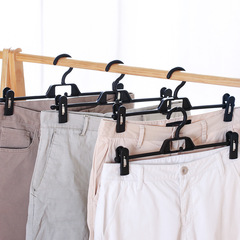 Trouser rack, trouser clip, multi-layer household trouser hanging hanger with clip for drying skirts, drying trousers, storing underwear