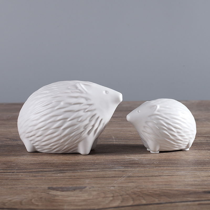 Nordic salón decoración del hogar de la moda moderna simple cerámica artesanía creativa erizo al por mayor