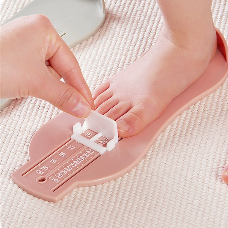 Children's ruler for foot measurement, home device
