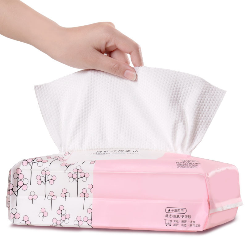 Oukaiman espesado 3D perla patrón desechable cara Toalla de limpieza de algodón puro belleza Salón no tejido Toalla de belleza