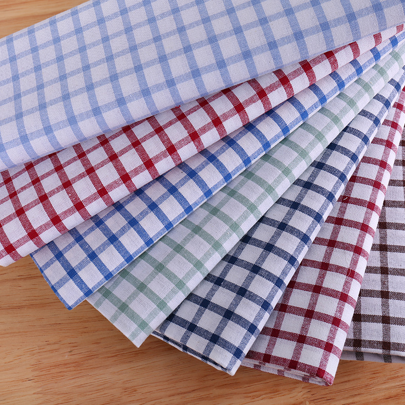 厂家直供水洗 色织格子布 提花格子 衬衫连衣裙童装针织面料 现货