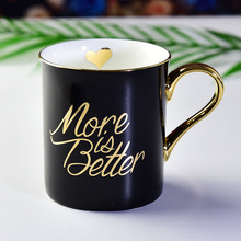 陶瓷创意金边情侣颜色釉唐山厂家广告礼品家用奶茶骨瓷马克杯