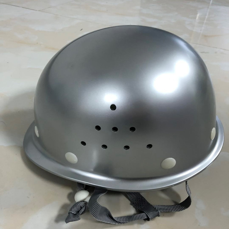 现货供应银灰色安全帽 高强度ABS烤漆安全帽 支持渐变色logo烫印
