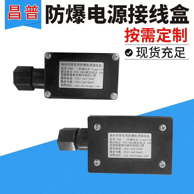 昌普220V 防爆电源接线盒 防腐电源盒 伴热带接线三通电源盒