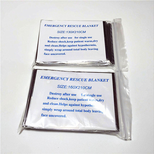 Export e-commerce gold and silver 160x210cm emergency blanket, life-saving, heat preservation, sun protection, survival blanket