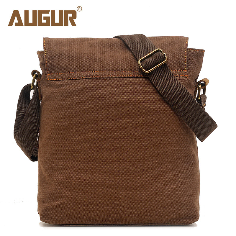 AUGUR nueva bolsa de lona para hombres y mujeres bolsa de mensajero vertical bolsa de hombro suministro transfronterizo retro europeo y americano