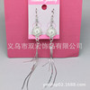 Silver fashionable trend earrings, Korean style, flowered, wholesale