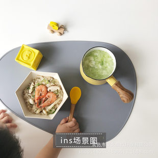 Korean simple meal cushion oval water droplet dine cushion household thermal insulation meal cushion baby meal cushion restaurant dinner cushion