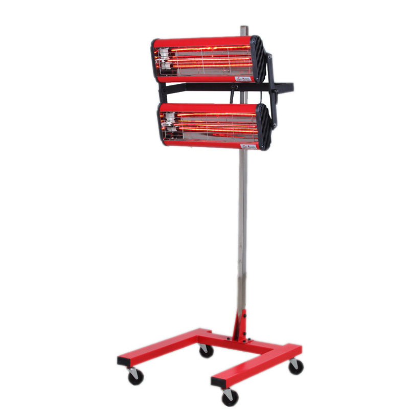 双管短波红外线烤漆灯汽车车漆烘烤机移动式双管烤灯AU-302A