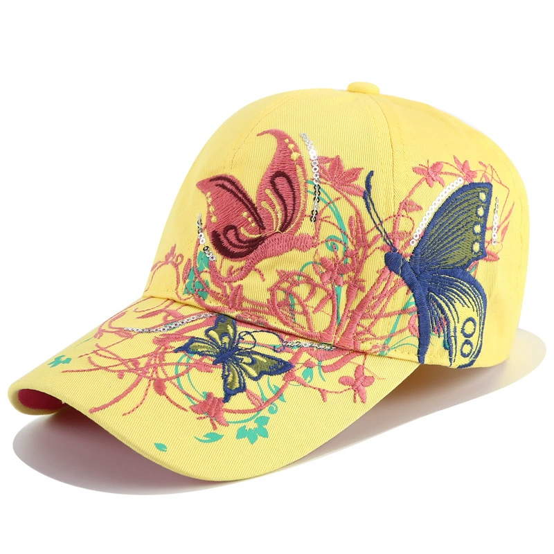 Baseball cap, demi-season adjustable embroidered sun-protection hat, solar-powered detail
