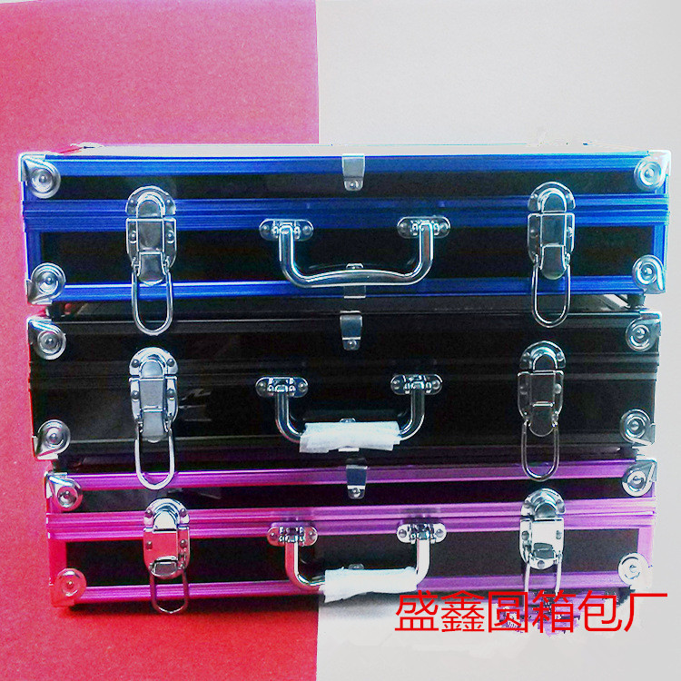 厂家2025新款五金工具箱彩铝黑色亚克力铝合金收纳渔具箱高档自用