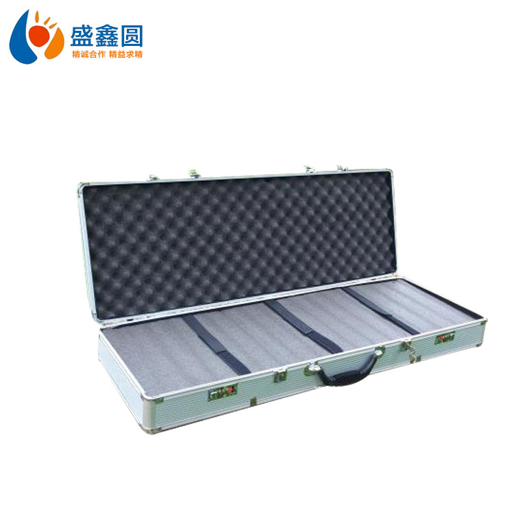 厂家五金工具箱铝合金银色长方形乐器鱼竿手提收纳箱展示箱