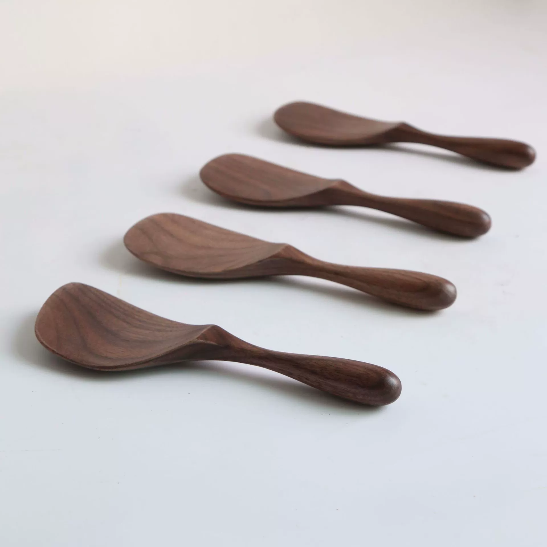 Кофейная ложка (Chaoyi Craft), японский стиль, натуральное дерево черного ореха, элегантная отделка