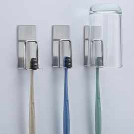 不锈钢牙刷架卫生间漱口杯架牙具清洁杯挂架
