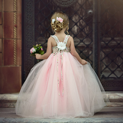 New Arrival Ins-style European & American Kids' Dress for Girls | Children's Performance Outfit | Kids' Formal Gown | Princess Tutu Wedding Dress — Drop Shipping Available