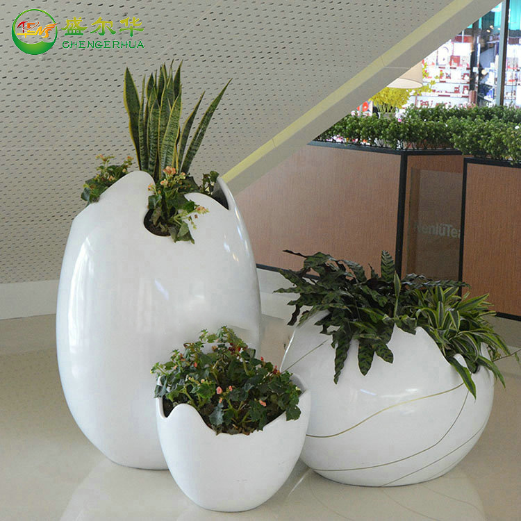 Glass Fiber Reinforced Plastic Combination Flower Pot Meichen Vase Landscape Floor Large Vase Vase Vase Outdoor Villa Hotel Decoration Ornaments