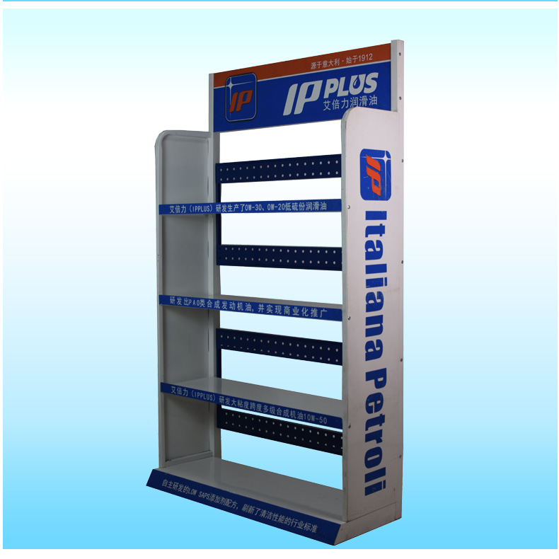 厂家定制金属展架机油润滑油展示架汽车用品陈列架单面金属货架