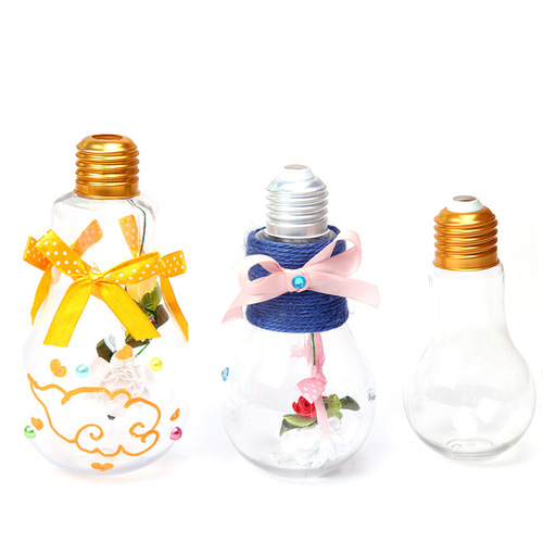 Plastic simulation light bulbs, indoor and outdoor corridor hangings, kindergarten aerial hangings, DIY handmade creative decorations
