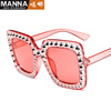 Sunglasses, retro square starry sky, marine glasses, new collection