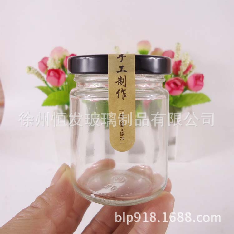 厂家直销100ml果酱瓶密封酱菜瓶蜂蜜瓶子耐高温燕窝瓶玻璃瓶批发