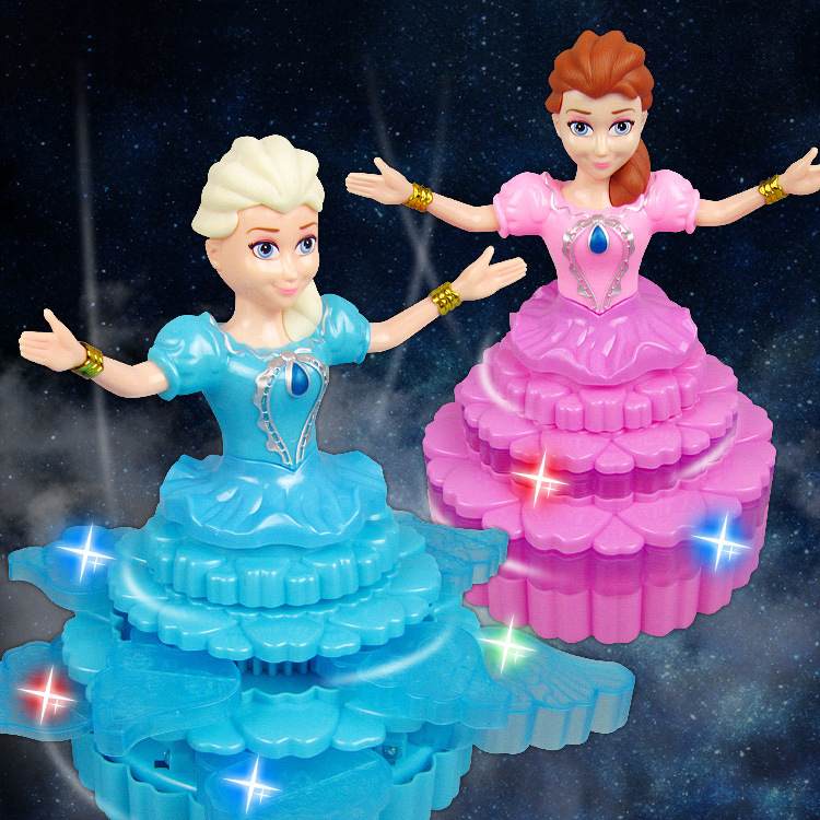 Muñeca de baile de los niños creativo música luminosa eléctrica princesa juguete al por mayor baile princesa robot