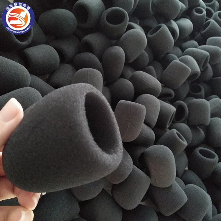 东莞捷昕批发新闻采访话筒套 防尘防风黑色空心海绵话筒套 小咪棉