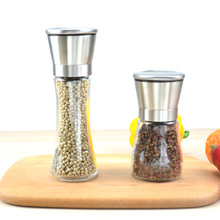 厂价304高低瓶不锈钢研磨器磨粉器花椒胡椒研磨器厨房用品调味瓶