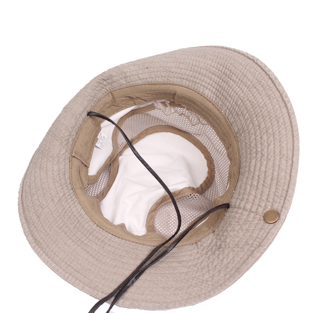 Baixiaoyuan pescador sombrero de pesca para hombre sombrero de sol al aire libre de verano sombrero de malla de algodón sombrero de Montañismo femenino