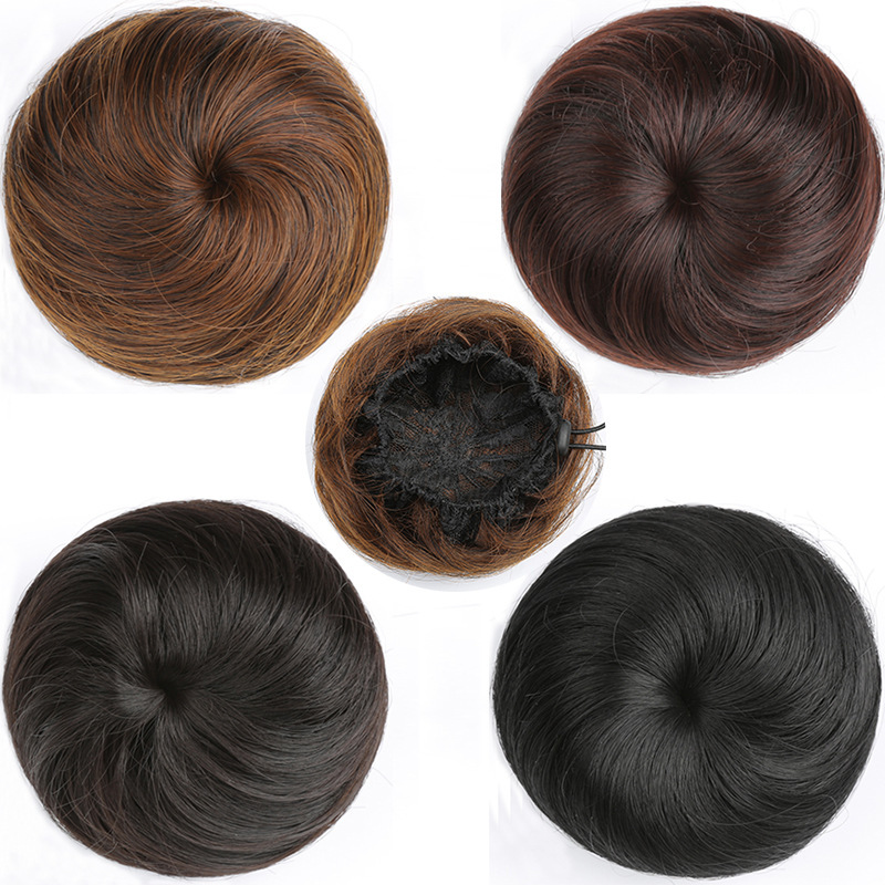 Hongxiu Premium Selection - Half Bun Hairpiece with Hair Tie Clip Style, Elastic Band Self-Wrapping Bun Hairpiece Hongxiu Premium Selection - Half Bun Hairpiece with Hair Tie Clip Style, Elastic Band Self-Wrapping Bun Hairpiece