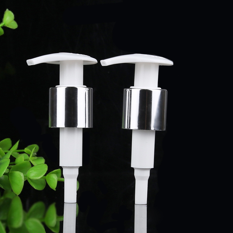 供应电化铝乳液泵PP塑料乳液分装器洗发素洗手液鸭嘴泵头