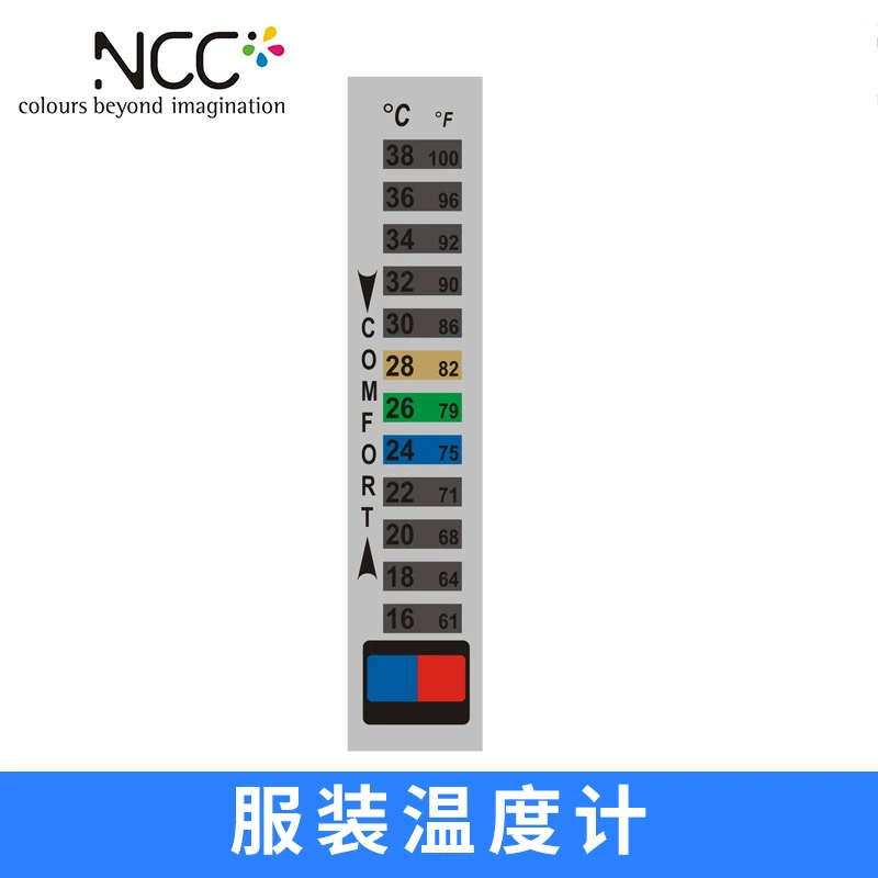 В наличии Пуховик Одежда Торговая Марка Термометр Жидкий Кристалл Одежда Чувствительный к температуре Цифровой термометр с изменением цвета