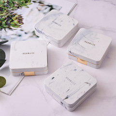 大理石方形圓形大理紋隱形眼鏡盒086/088可選美瞳盒伴侶護理盒