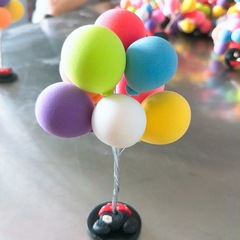 Cross-border sourced Xinyue Car Air Balloon Ornament Colored Clay Love Balloon 8 Balls Dashboard Aroma Decor Ball