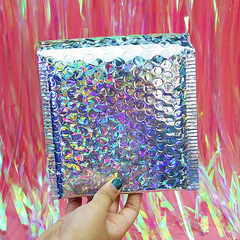 鐳射氣泡袋氣泡信封少女心自製盲袋 13*15cm史萊姆防震自封袋包