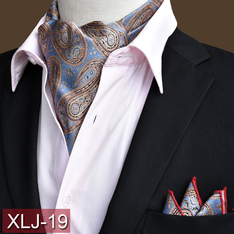 Set di fazzoletti da taschino da uomo in stile coreano con motivo Paisley, colletto della camicia, sciarpa da lavoro alla moda_voghion.com