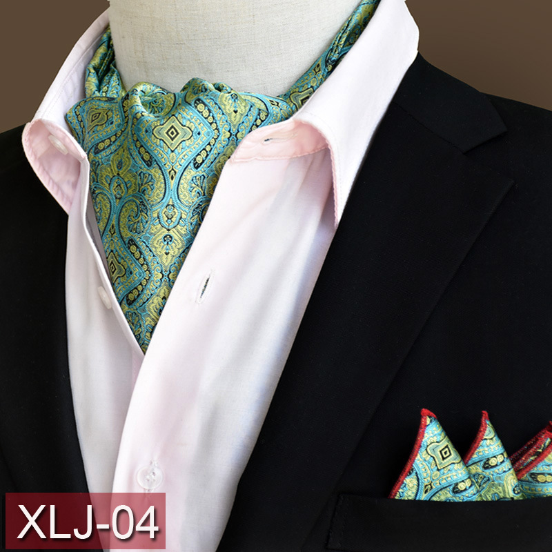 Set di fazzoletti da taschino da uomo in stile coreano con motivo Paisley, colletto della camicia, sciarpa da lavoro alla moda_voghion.com