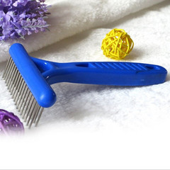Pet grooming supplies for dogs and cats, stainless steel dehairing comb, double-layer cleaning needle comb