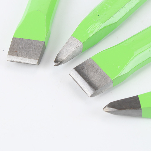 Green flat front steel chisel 200/250/300/350 construction pointed flat iron chisel steel chisel masonry chisel