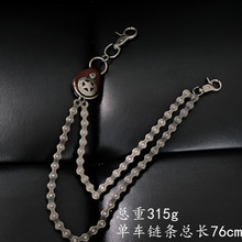 个性演出潮流男士牛仔朋克日韩版裤链潮男时尚热血高校自行车裤链